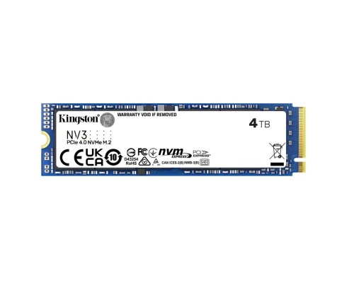 [накопитель] Kingston SSD NV3, 4000GB, M.2(22x80mm), NVMe, PCIe 4.0 x4, SNV3S/4000G