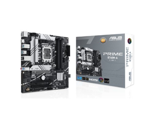 [Материнская плата] ASUS PRIME B760M-A-CSM (Socket 1700, mATX, 4xDDR5(128GB), 2xDP/HDMI, 3xPCIe 4.0x16, 4xSATA 6Gb/s,  2*M2,  2,5xLAN,  2xUSB 3.1, 4xUSB 2.0, 1xPS/2)