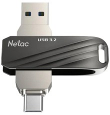 Netac USB Drive 32GB US11 NT03US11C-032G-32BK USB3.2 черный/серебристый