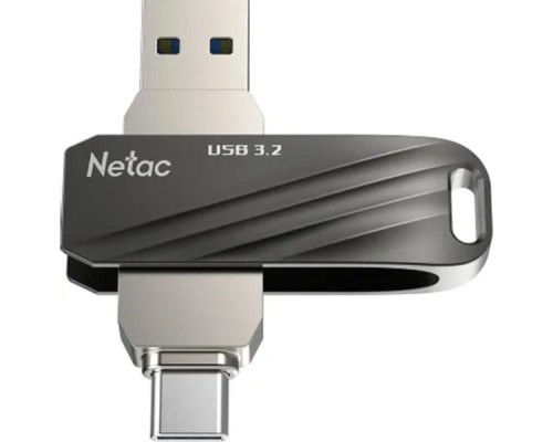 [Носитель информации] Netac USB Drive 32GB US11 NT03US11C-032G-32BK USB3.2 черный/серебристый