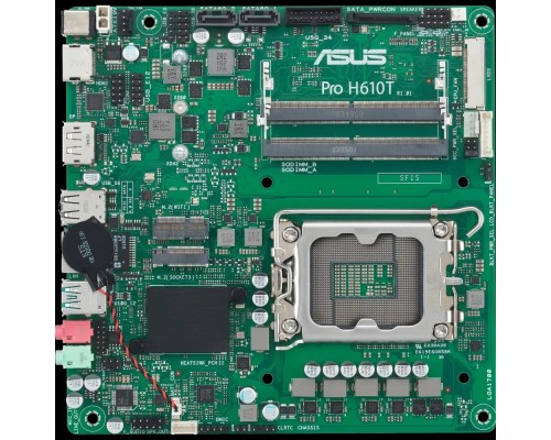 [Материнская плата] Материнская плата mini-ITX ASUS PRO H610T-CSM (LGA1700, H610, 2*DDR5 (5600), 2*SATA 6G, M.2, Glan, HDMI, DP, 2*USB 3.2, 2*USB 2.0)