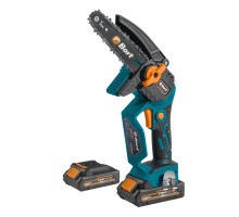 Bort BKS-216-LI Цепная пила аккумуляторная,  {36В Li-Ion, Makita 18V LXT,  шина 155мм, Бесщеточный, Шаг цепи, дюйм 1/4, движения цепи, м/сек 10, вес 2 кг, 2 АКБ + ЗУ} [93418279]
