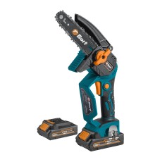 Bort BKS-216-LI Цепная пила аккумуляторная,  {36В Li-Ion, Makita 18V LXT,  шина 155мм, Бесщеточный, Шаг цепи, дюйм 1/4, движения цепи, м/сек 10, вес 2 кг, 2 АКБ + ЗУ} [93418279]