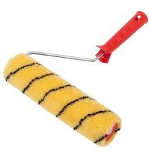 Rexant (89-0022) Валик полиакрил желтый с черной полосой, ворс 11 мм, ширина ролика 240 мм, бюгель 6 мм, d 42 мм