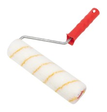 Rexant (89-0010) Валик полиамид белый с желтой полосой, ворс 11 мм, ширина ролика 240 мм, d 42 мм, бюгель 8 мм, серия «Мастер»