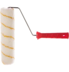 Rexant (89-0026) Валик полиамид белый с желтой полосой, ворс 11 мм, ширина ролика 240 мм, d 42 мм, бюгель 6 мм