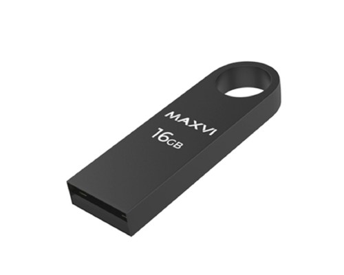 [носитель информации] Maxvi USB Drive 16GB MK dark grey, монолит, металл, USB 2.0 FD16GBUSB20C10MK