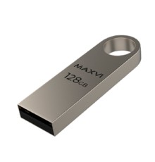 Maxvi USB Drive 128GB MK metallic silver, монолит, металл, USB 2.0