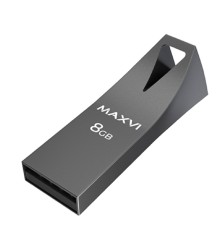 Maxvi USB Drive 8GB MK2 dark grey, монолит, металл, USB 2.0 FD8GBUSB20C10MK2