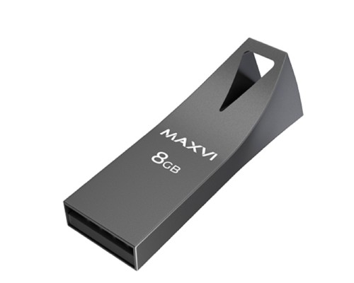 [носитель информации] Maxvi USB Drive 8GB MK2 dark grey, монолит, металл, USB 2.0 FD8GBUSB20C10MK2