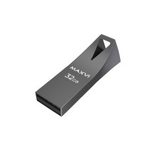 Maxvi USB Drive 32GB MK2 dark grey, монолит, металл, USB 2.0 FD32GBUSB20C10MK2