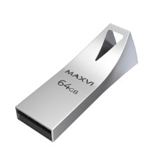 Maxvi USB Drive 64GB MK2 metallic silver, монолит, металл, USB 2.0