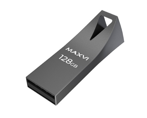 [носитель информации] Maxvi USB Drive 128GB MK2 metallic silver, монолит, металл, USB 3.0