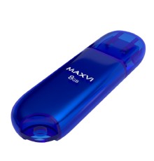 Maxvi USB Drive 8GB P1 blue, монолит с колпачком, ABS пластик, USB 2.0 FD8GBUSB20C10P1