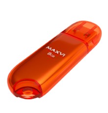 Maxvi USB Drive 8GB P1 orange, монолит с колпачком, ABS пластик, USB 2.0 FD8GBUSB20C10P1