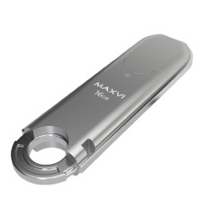 Maxvi USB Drive 16GB P2 silver, монолит с колпачком, ABS пластик, USB 2.0