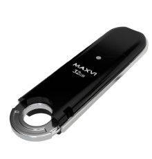 Maxvi USB Drive 32GB P2  32GB black, монолит с колпачком, ABS пластик, USB 2.0