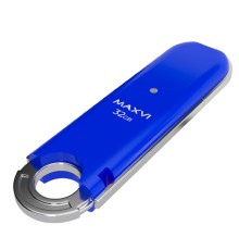 Maxvi USB Drive 32GB P2 blue, монолит с колпачком, ABS пластик, USB 2.0