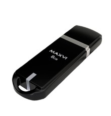Maxvi USB Drive 8GB P3 black, монолит с колпачком, ABS пластик, USB 2.0
