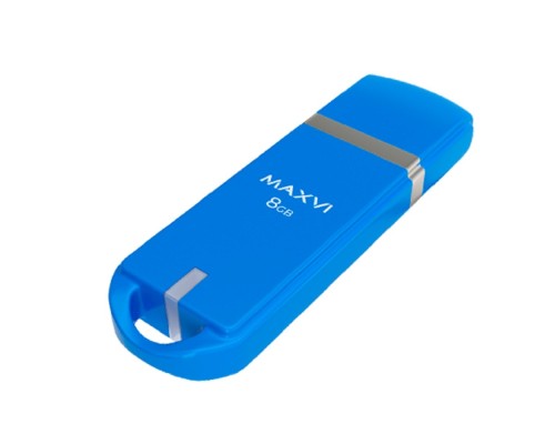 [носитель информации] Maxvi USB Drive 8GB P3 sky blue, монолит с колпачком, ABS пластик, USB 2.0
