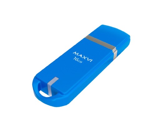 [носитель информации] Maxvi USB Drive 16GB P3 sky blue, монолит с колпачком, ABS пластик, USB 2.0