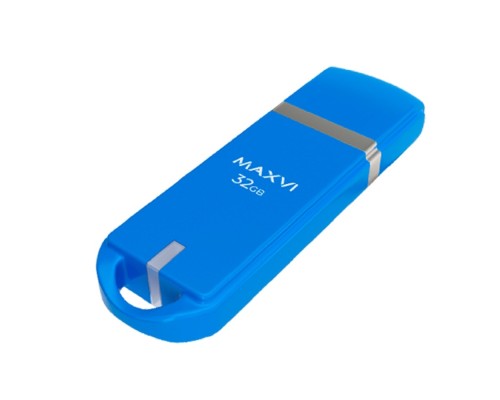 [носитель информации] Maxvi USB Drive 32GB P3 sky blue, монолит с колпачком, ABS пластик, USB 2.0