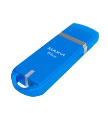 Maxvi USB Drive 64GB P3 sky blue, монолит с колпачком, ABS пластик, USB 2.0