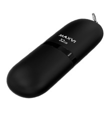 Maxvi USB Drive 32GBSF  32GB black, монолит с колпачком, soft touch, USB 2.0