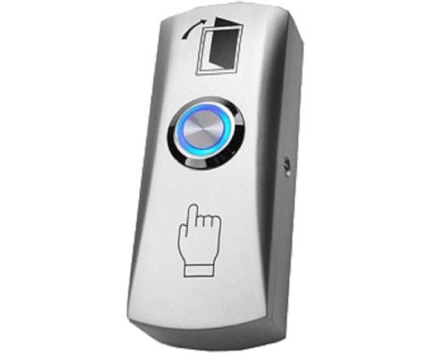 [Аксессуары для домофонов] Tantos TS-CLICK light (серебро) накладная кнопка выхода с подсветкой