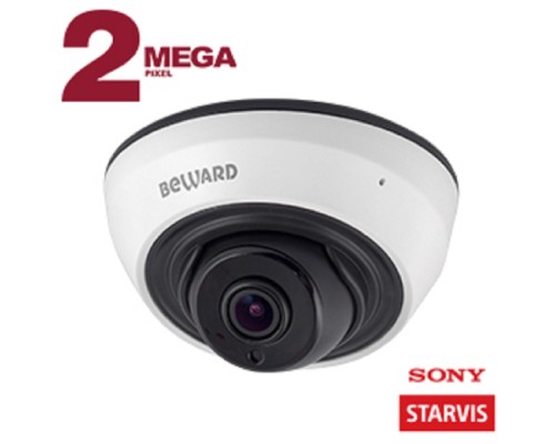 [Камера видеонаблюдения] BEWARD SV2005DR Купольная IP-камера  Мп, 1/2.8' КМОП Sony Starvis, 0.002 лк (день)/0.001 лк (ночь), 2xWDR до 140 дБ, 3 потока H.265/Н.264 HP/MP/BP, MJPEG, 30к/с, объектив 2.8 / 3.6 мм (на выбор)
