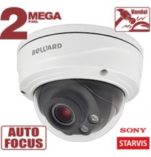 BEWARD SV2016DVZ Купольная IP-камера 2 Мп, 1/2.8'' КМОП Sony Starvis, 2xWDR до 120 дБ, 3 потока H.265/Н.264 HP/MP/BP, MJPEG, 60к/с, 1920x1080, моторизованный объектив 2.7-13.5мм