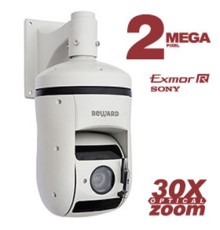 BEWARD B81857-2RW 2 Мп, 1/2.8'' КМОП SONY Starvis, 0.002 лк (день)/0.001 лк (ночь), DWDR, H.265/H.264/MJPEG, 1920x1080 25 к/с, DC-Drive, Zoom 30х оптич