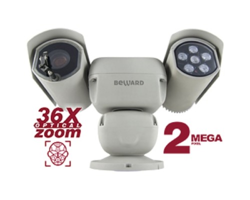 [Камера видеонаблюдения] BEWARD B81889R-2595Z3 2 Мп, 1/2' КМОП SONY Exmor, скоростная PTZ 0.1-200°/сек, 0.001 лк (день)/0.0005 лк (ночь), 2xWDR до 140 дБ, 3 потока H.265/H.264/MJPEG, Zoom 36x 