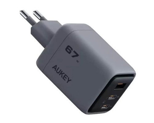 [Аксессуар] Aukey сетевое зарядное устройство Comet Mix 67W 2C+A  Gray (AWC-PA-PA-C3G)
