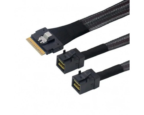 [Сетевое оборудование] Lr-Link LRSF5443(8i)-SAS4.0 SAS SFF-8654 8i to 2xHDminiSAS SFF-8643 Cable,0.8m(SAS 4.0)