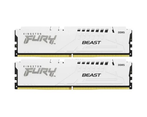 [Модуль памяти] Kingston 32GB 5200MT/s DDR5 CL40 DIMM (Kit of 2) FURY Beast White XMP KF552C40BWK2-32