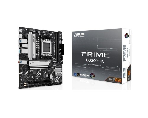 [Материнская плата] ASUS PRIME B850M-K (Socket AM5, mATX, 2xDDR5(128GB), DP/HDMI, 1xPCIe 5.0x16/1xPCIe 4.0x16, 1xLAN (2.5GbE), 4xSATA 6Gb/s, 2xM.2, 1xType-C, 4xUSB 3.2, 4xUSB 2.0, PS/2)