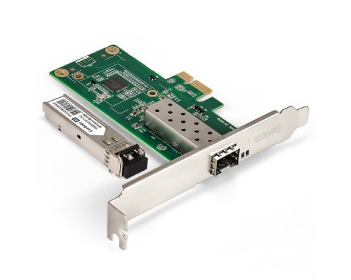 [Контроллер] Exegate EX298935RUS Комплект: Сетевой адаптер SFP ExeGate EXE-i210-F1 + Трансивер Multi-Mode до 550м EXT-1G-MM850-LC2-550M (EX296228RUS: PCI-E x1 v2.0, порты 1x SFP (10/100/1000Mb/s), Gigabit Server N