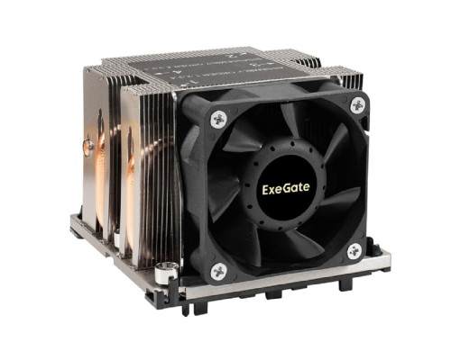 [Вентиляторы] Exegate EX298970RUS Кулер+направляющая планка ExeGate ESNK-P0068AP4.PWM.2U.3647.Cu + BKT-0126 (Al+Cu, 2U, 4 тепл. трубки, LGA3647, Square, TDP 205W, PWM, 2100-6800RPM, 2 ball bearing, 4pin, 52db, 430г