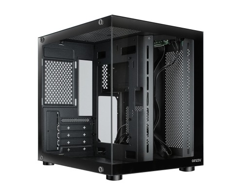 [корпус] Ginzzu V100 закаленное стекло 1*USB 3.0,1*USB 2.0, AU mATX