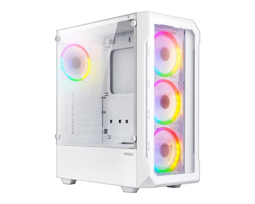 [корпус] Ginzzu CL330 FAN 12CM FRGB*4 (Белый)