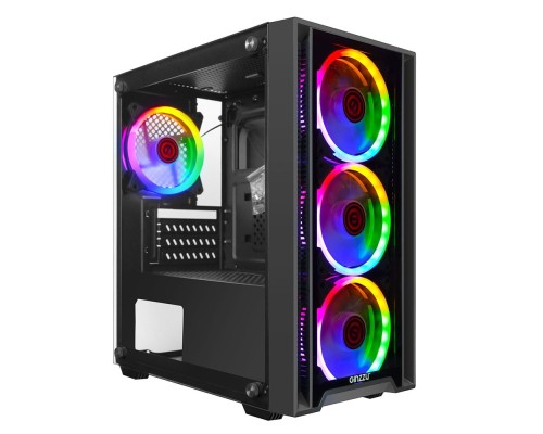 [корпус] Ginzzu CL610 mATX FAN 4*12FRGB Белый