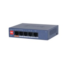 DAHUA DH-CS4005-4ET1GT-60 4-портовый гигабитный PoE коммутатор с функцией облачного управления, 4xRJ45 100Mb, 1xRJ45 1Gb uplink, суммарно 60Вт