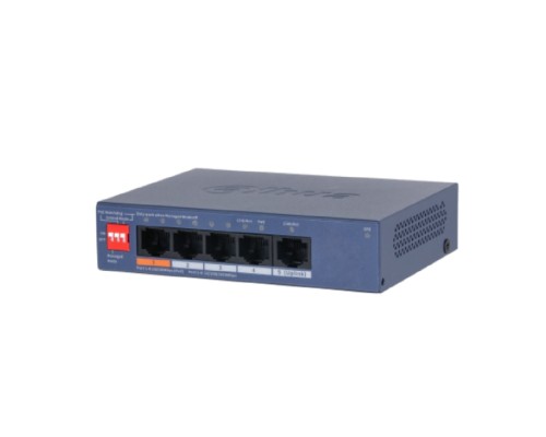 [Коммутаторы] DAHUA DH-CS4005-4ET1GT-60 4-портовый гигабитный PoE коммутатор с функцией облачного управления, 4xRJ45 100Mb, 1xRJ45 1Gb uplink, суммарно 60Вт