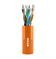 NTSS Кабель витая пара NTSS U/UTP 5e 4 пары одножильный 24AWG медь 305м внутренний нг(А)-HF (LSZH) оранжевый NTSS-IN-UTP4-5e-LSZH-OR