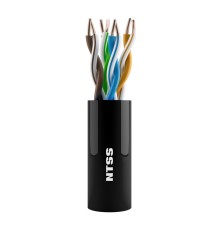 NTSS Кабель витая пара NTSS U/UTP 5e 4 пары одножильный 24AWG медь 305м внешний, внутренний нг(А)-HF (LSZH) UV черный NTSS-OUT-UTP4-5e-LSZH-BL
