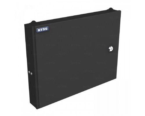 [Кросс, патч панель, адаптер] NTSS  Кросс NTSS оптический настенный частично укомплектованный 16 портов FC/ST (планка FC/ST-2шт, сплайс-кассета-1шт) черный RAL 9005 NTSS-WFOB-16-FC/ST-S0020-BL