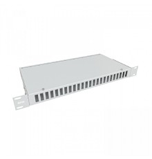 NTSS Кросс NTSS оптический 19'' укомплектованный 1U, 24 порта SC/UPC duplex, 50/125 мкм ОМ3 (сплошная панель, сплайс-кассета 2шт, пигтейлы, КДЗС, адаптеры) серый RAL 7035 NTSS-RFOB-1U-24-2SC/U-503-SP1