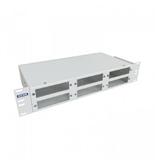 NTSS Кросс NTSS оптический 19'' укомплектованный 2U, 48 портов SC/UPC, 50/125 мкм ОМ3 (планки, сплайс-кассета 2шт, пигтейлы, КДЗС, адаптеры) серый RAL 7035 NTSS-RFOB-2U-48-SC/U-503-SP1.5G1AY