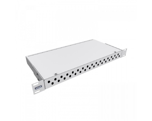 [Кросс, патч панель, адаптер] NTSS Кросс NTSS оптический 19' укомплектованный 1U, 32 порта FC/UPC, 62.5/125 мкм (сплошная панель, сплайс-кассета, пигтейлы, КДЗС, адаптеры) серый RAL 7035 NTSS-RFOB-1U-32-FC/U-62.5-SP1.5G0AY